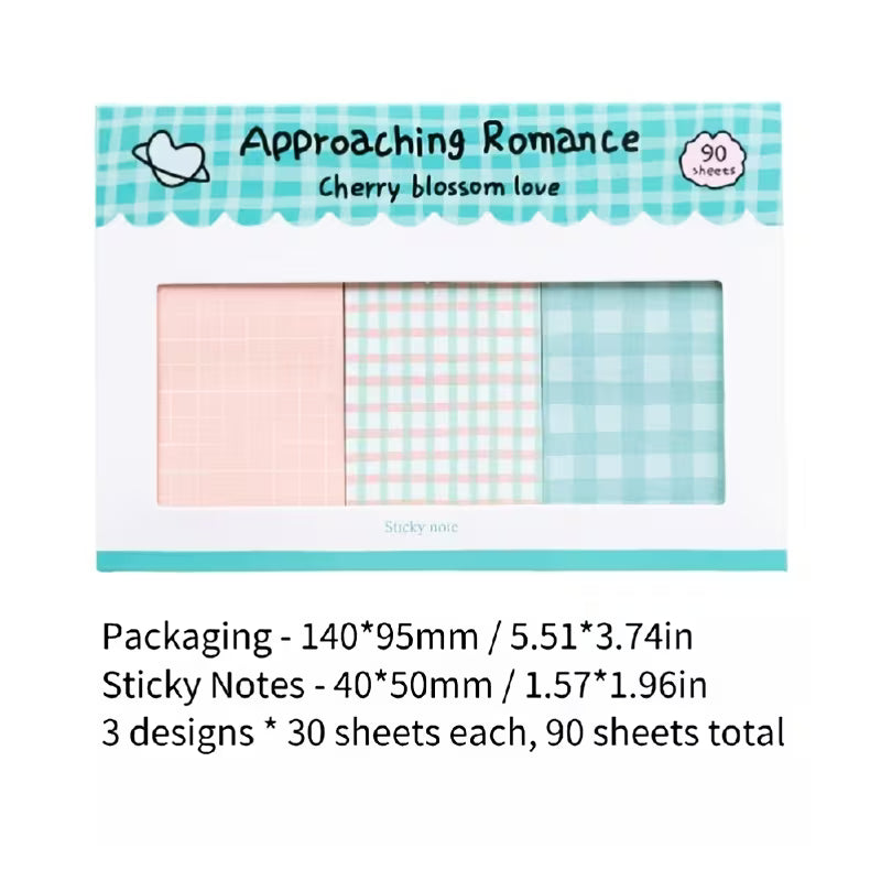 Approaching Romance | Cute Pastel Sticky Notes