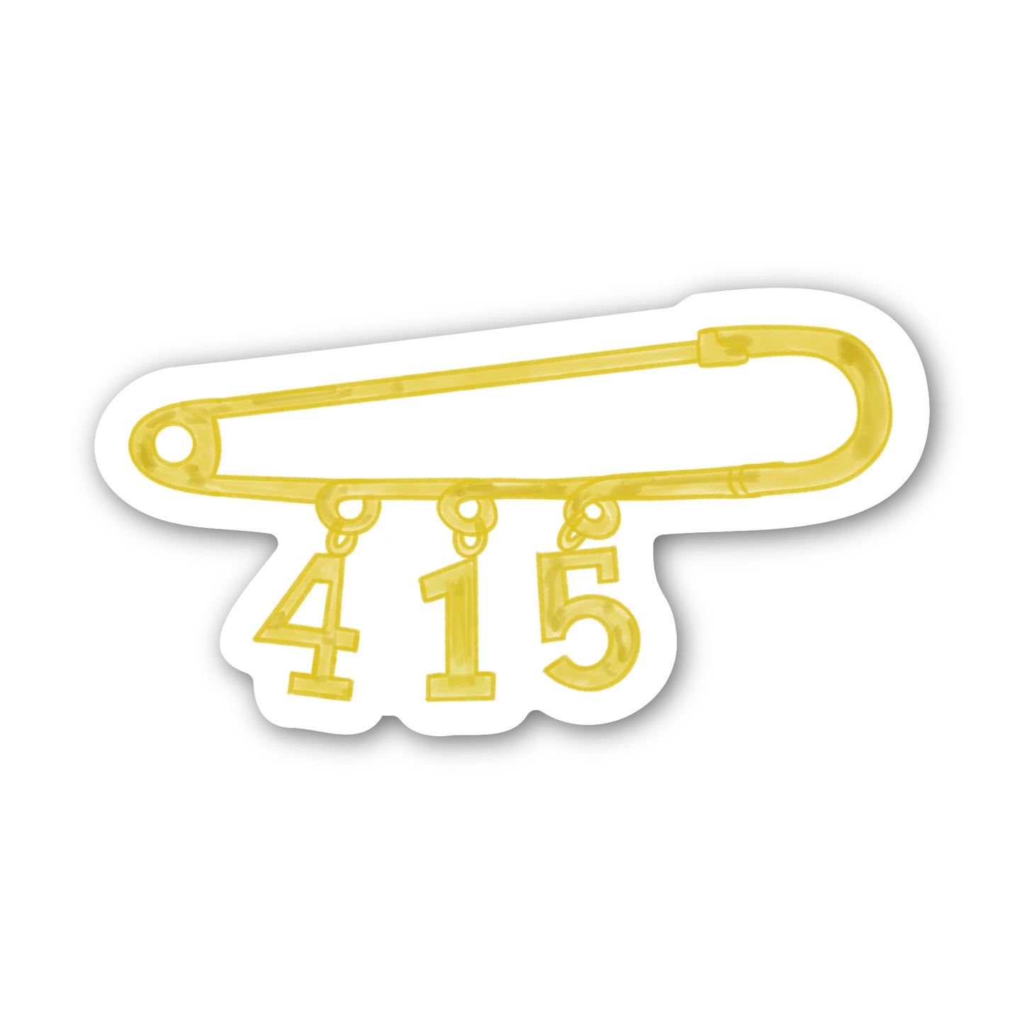 415 Safety Pin Sticker | S&S Studio