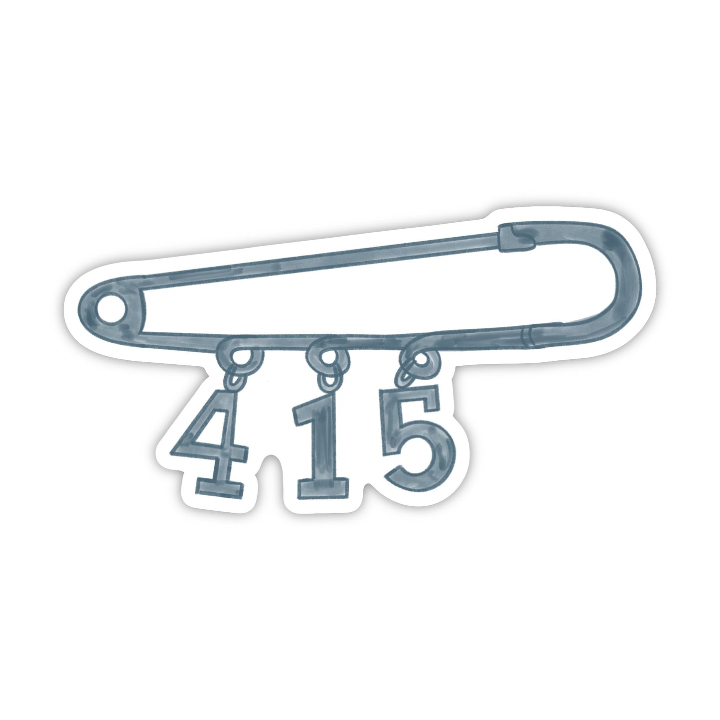415 Safety Pin Sticker | S&S Studio