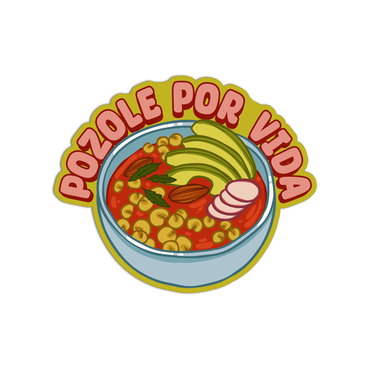 Pozole Por Vida Mexican Textured Stickers