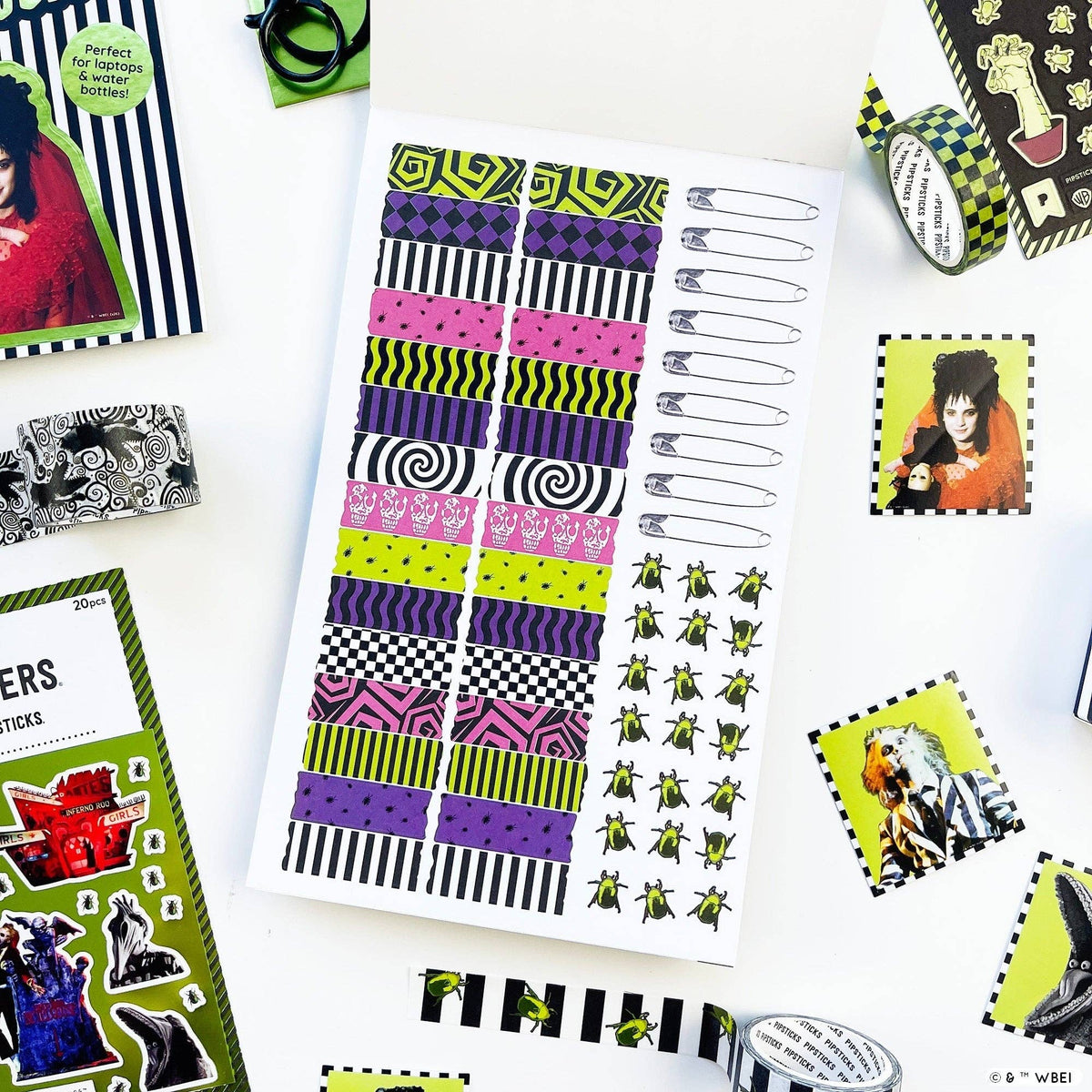 Beetlejuice Junk Journal Sticker Book Pipsticks