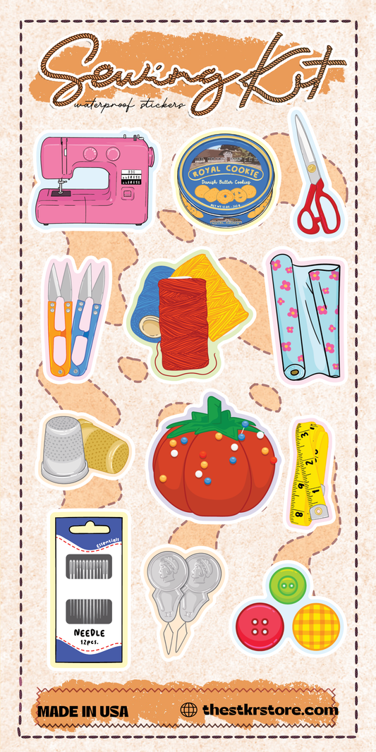 Sewing Kit Sticker Sheets