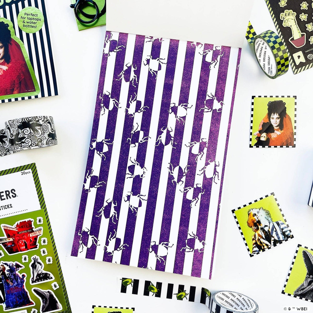 Beetlejuice Junk Journal Sticker Book Pipsticks