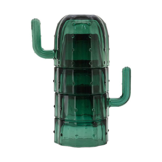 Cactus Glass Stacking Cup Set