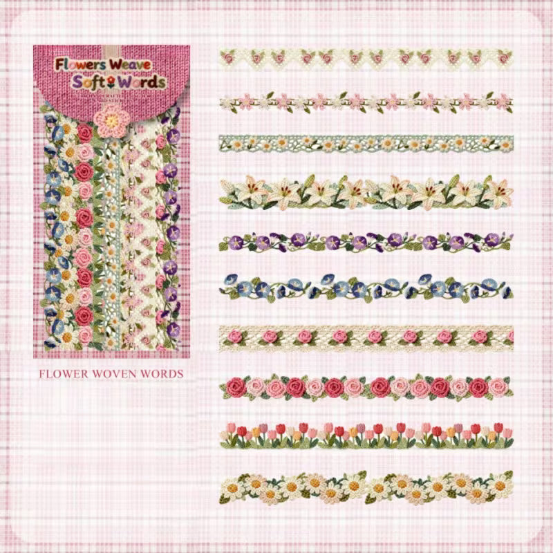 Mocard Embroidery Washi Tape Stickers