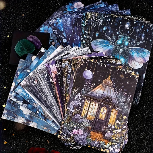 Starry Night Magic Background Stickers