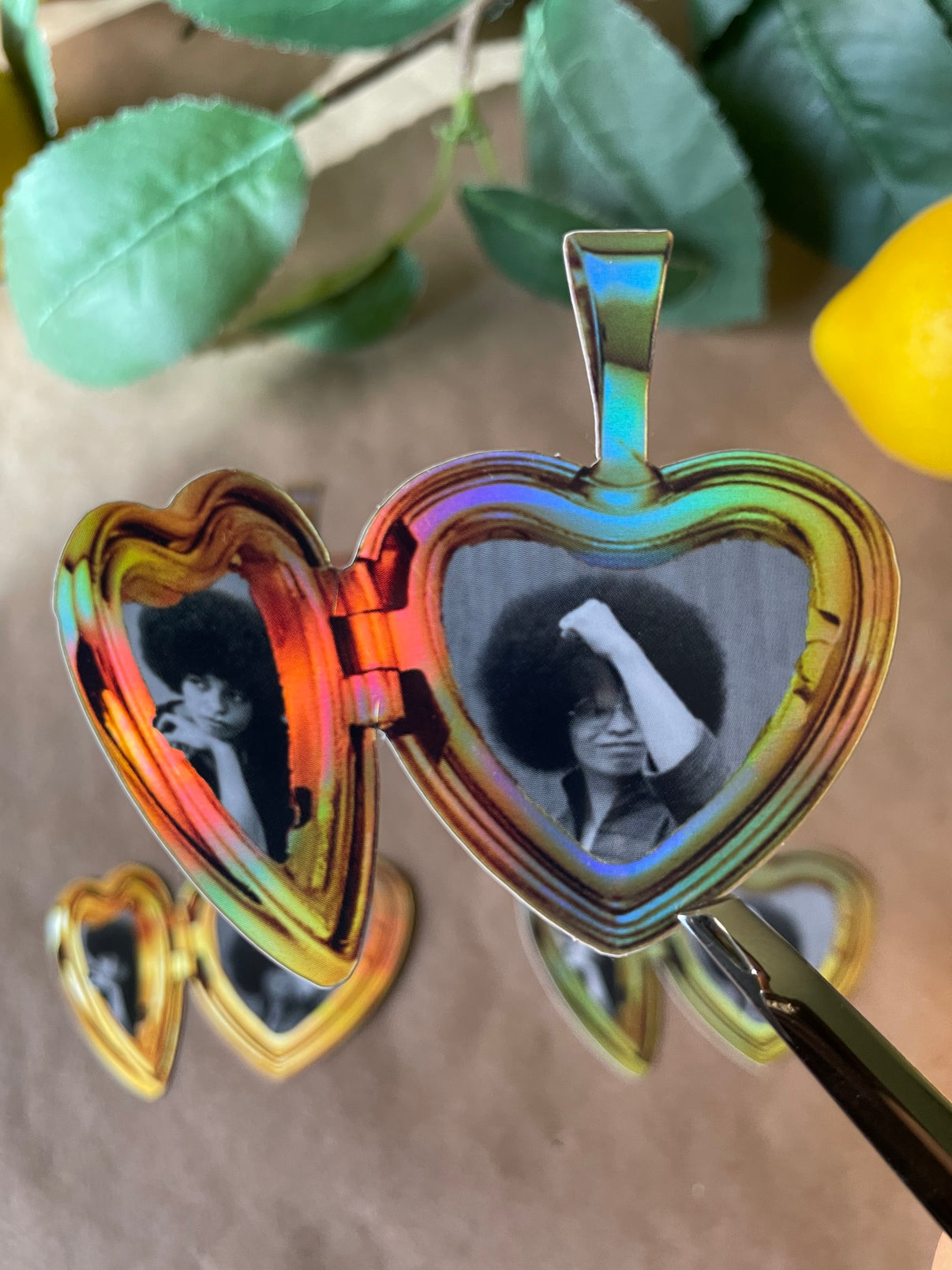 Angela Davis Locket Sticker
