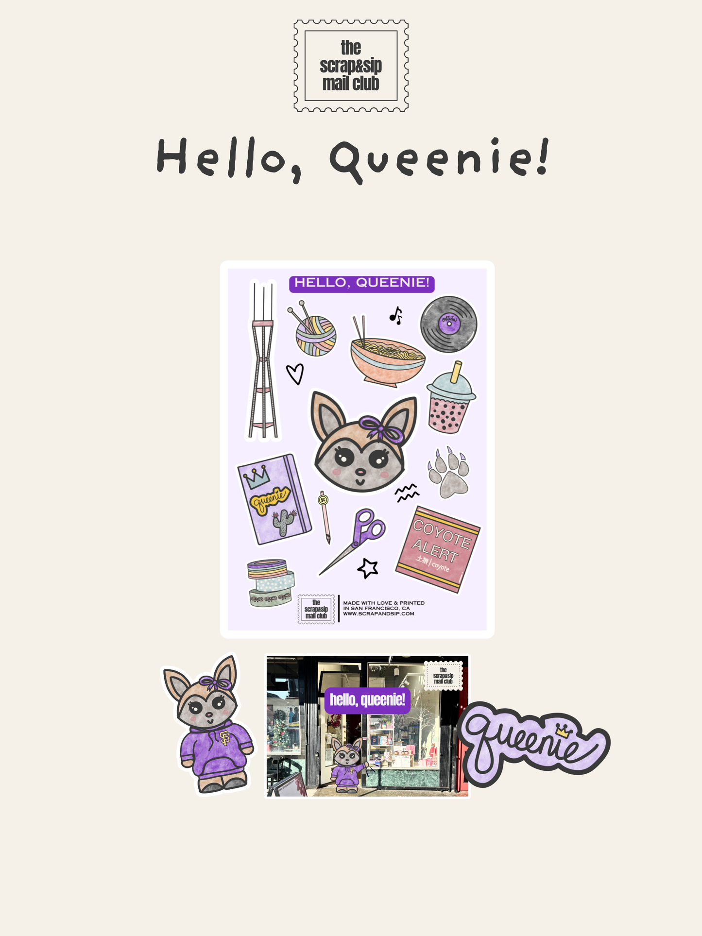 Scrap&Sip Mail Club | The Sticker Queen