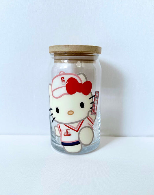 Kitty With Muni Transfer San Francisco Giants Glass Tumbler 16oz.