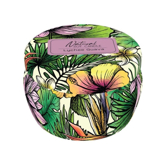 Lychee Guava Natural Crackling, Clean Slow Burn Candle