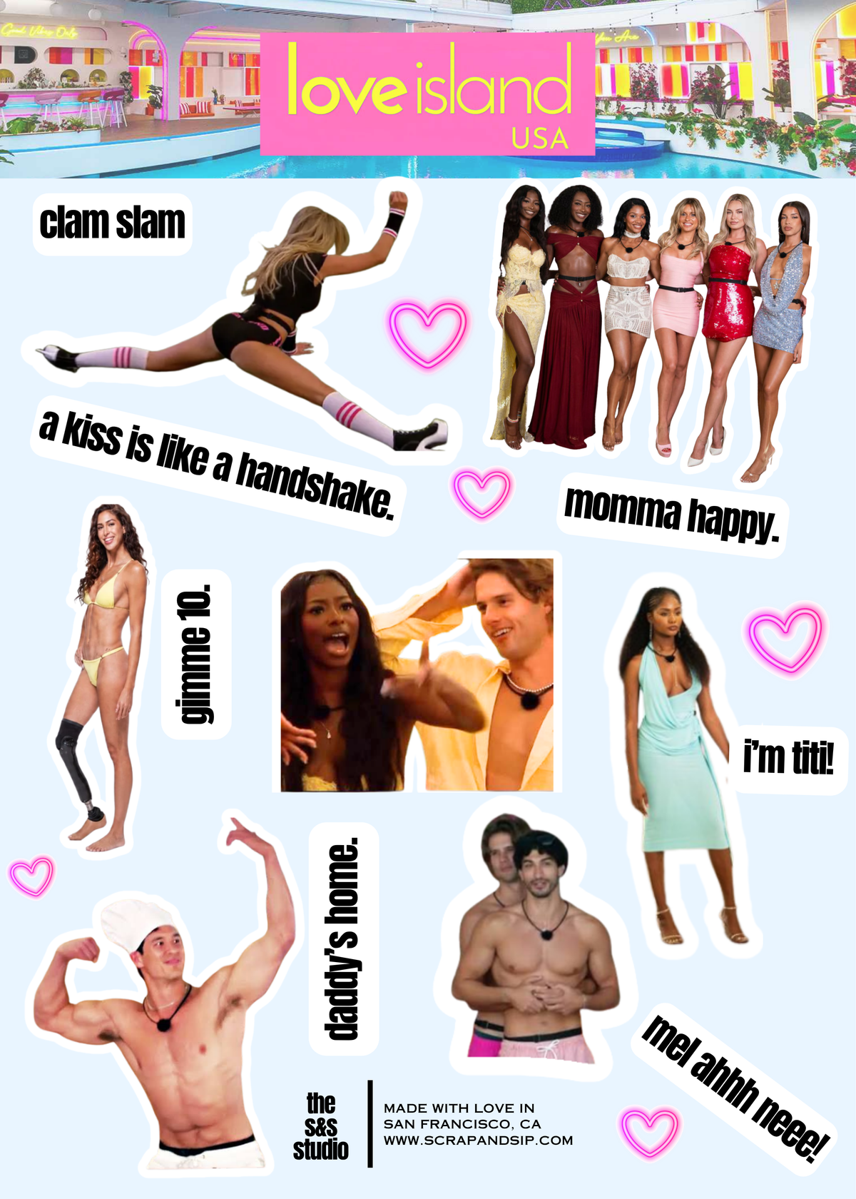 Love Island Sticker Pack | S&S Studio