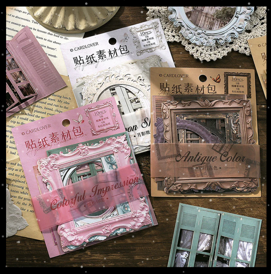 Vintage Window and Frame Set Die Cuts