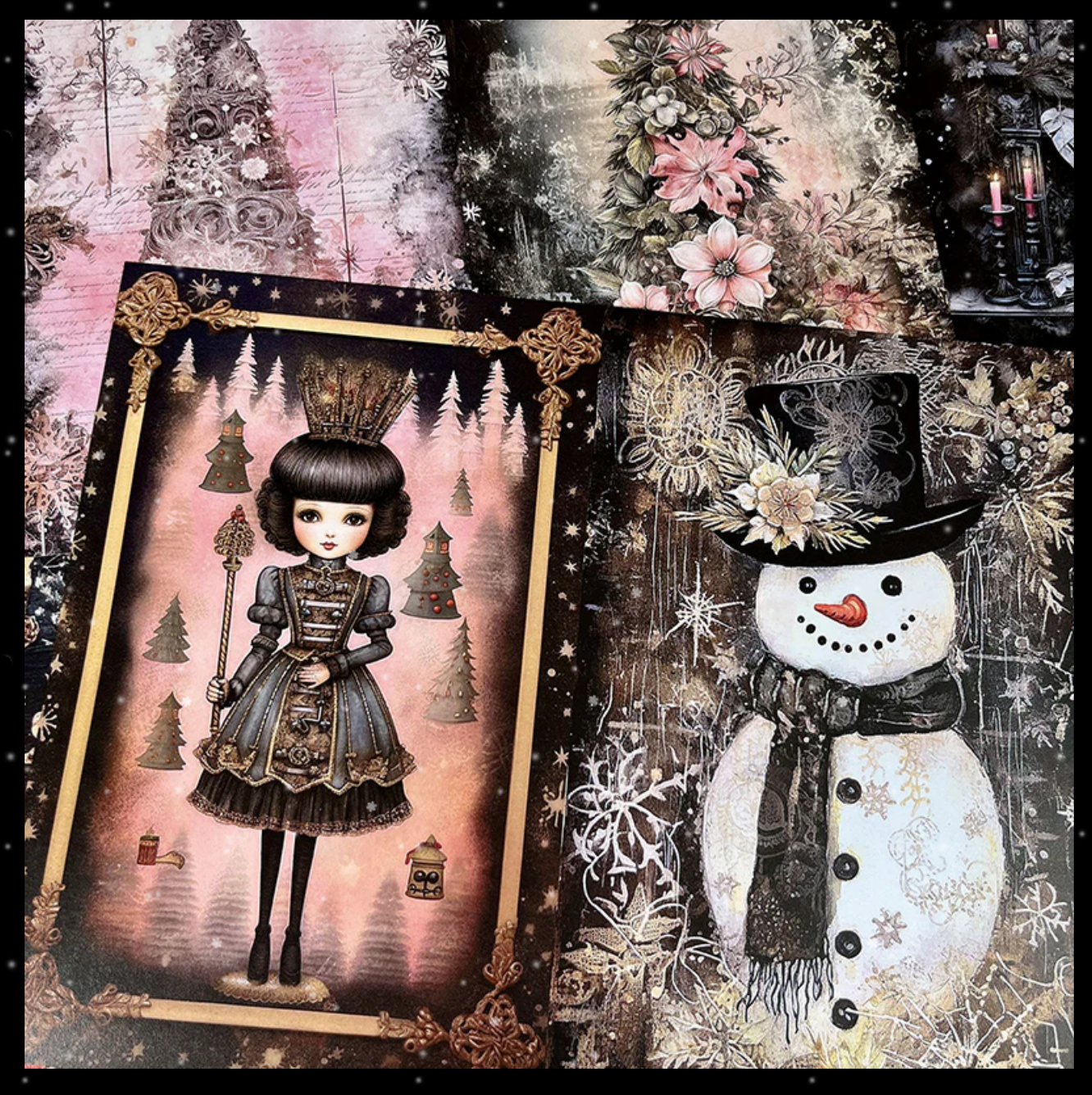 Dark Christmas Background Paper