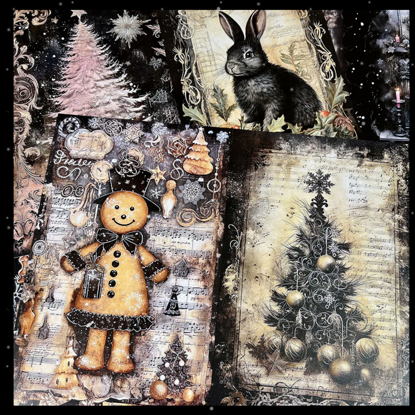 Dark Christmas Background Paper