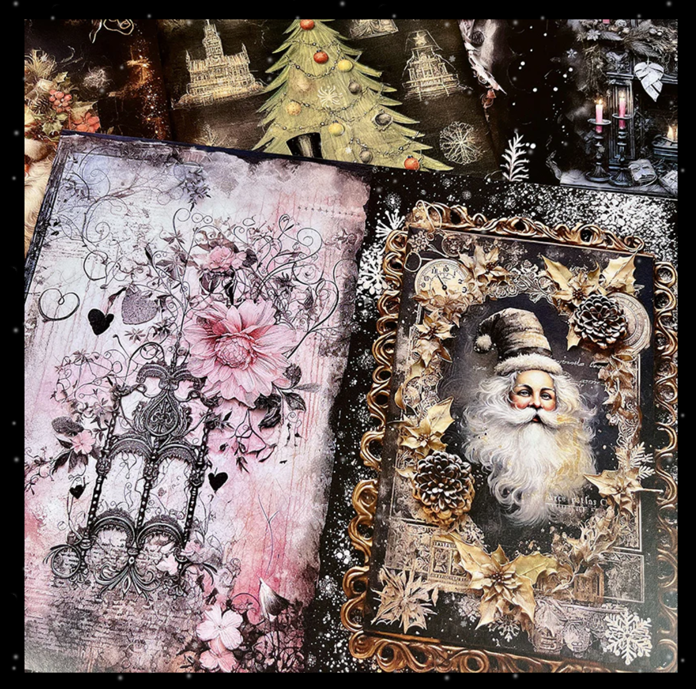 Dark Christmas Background Paper