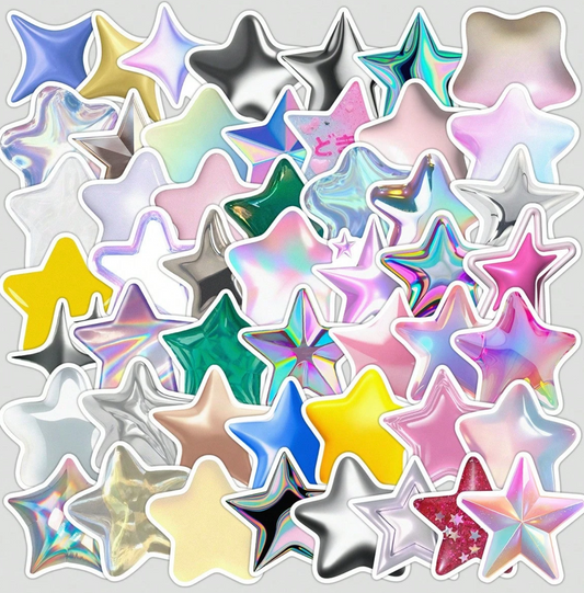 Star Balloon Stickers (50pc)