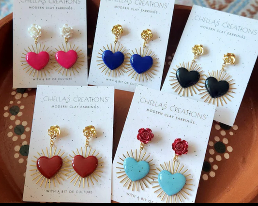 Sacred Heart Earrings | Chellas Creations
