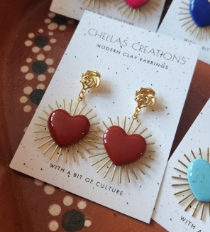 Sacred Heart Earrings | Chellas Creations