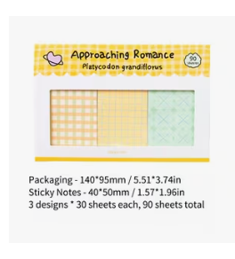 Approaching Romance | Cute Pastel Sticky Notes