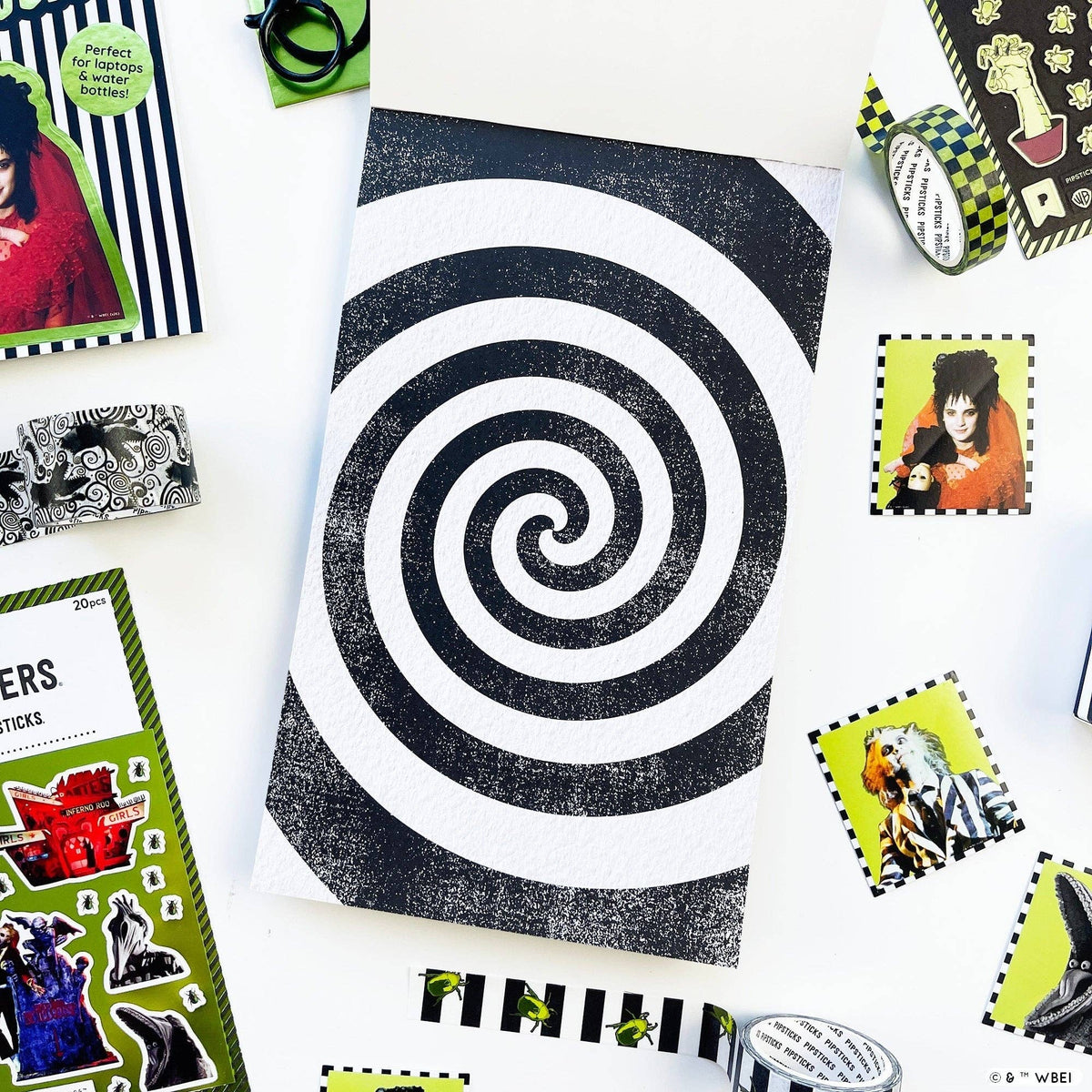 Beetlejuice Junk Journal Sticker Book Pipsticks