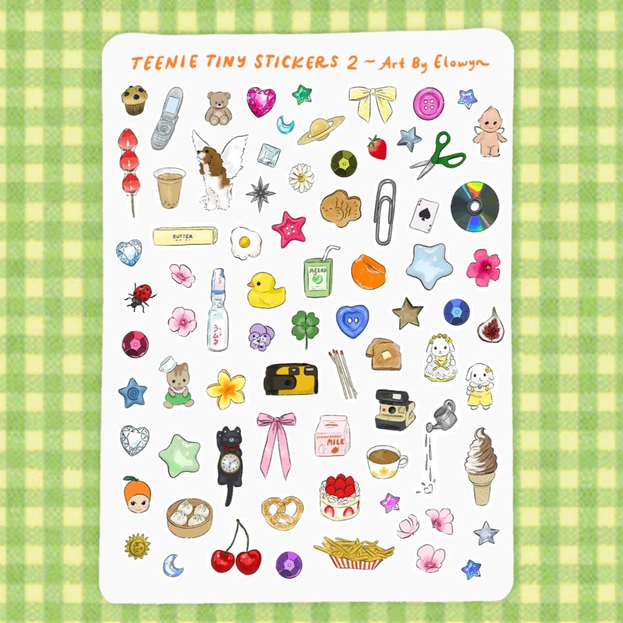 Teenie Tiny Stickers Sheet 2 by Elowyn Makes Art