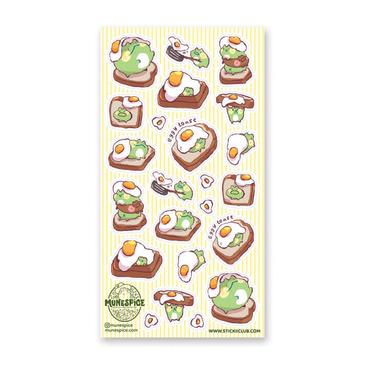 Froggy Eggy Toast Sticker Sheet