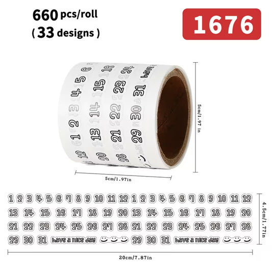 Planner Date Sticker Roll