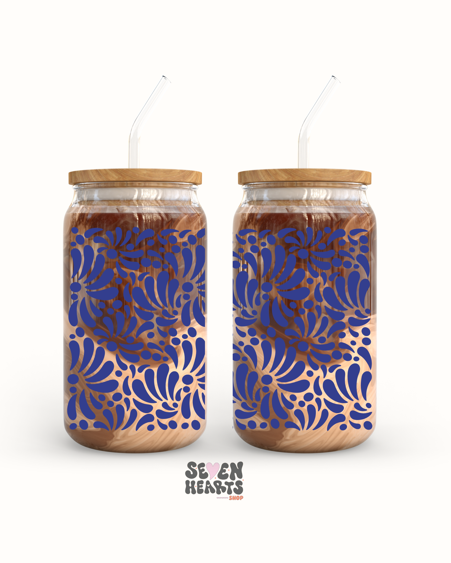 Talavera 16oz Glass Cup 