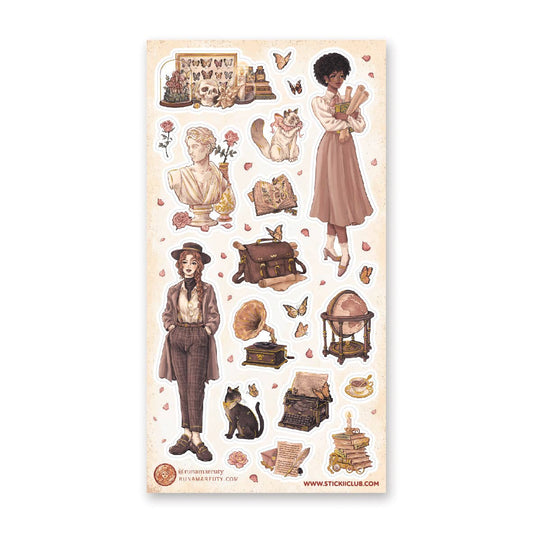 Light & Dark Academia Sticker Sheet