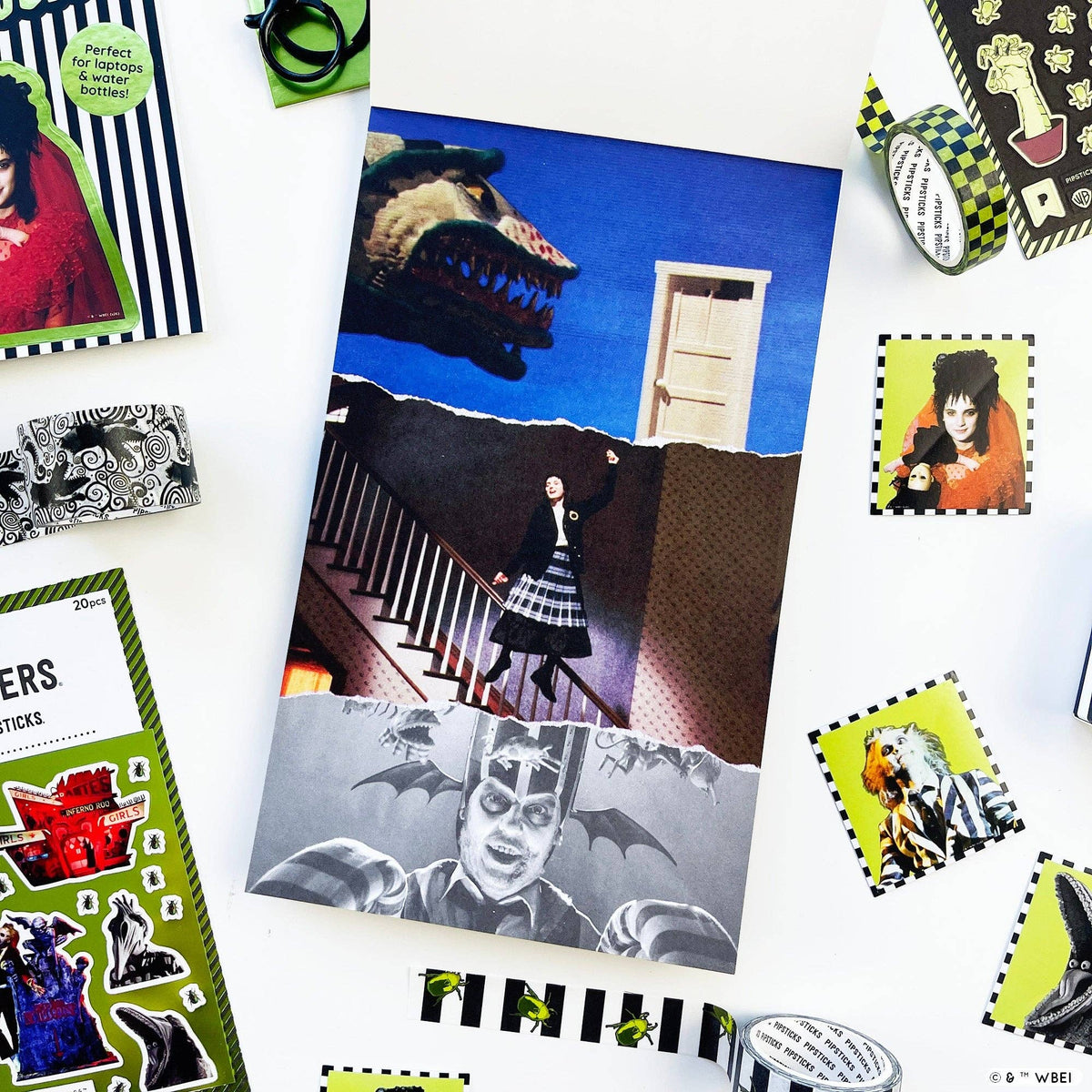 Beetlejuice Junk Journal Sticker Book Pipsticks