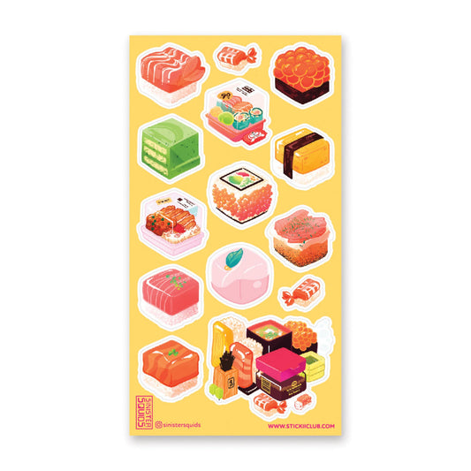 Sushi Squares Sticker Sheet
