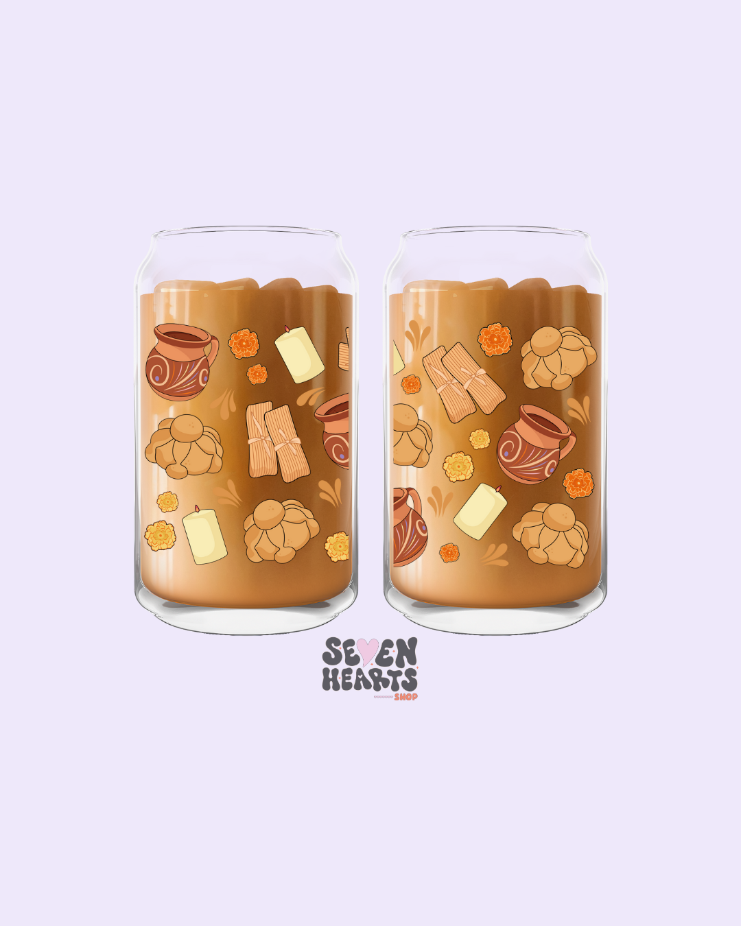 Cafecito con tamales Glass Cup   