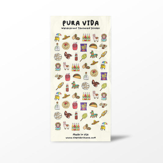 Pura Vida (Pure Life/Culture) Sticker Sheet