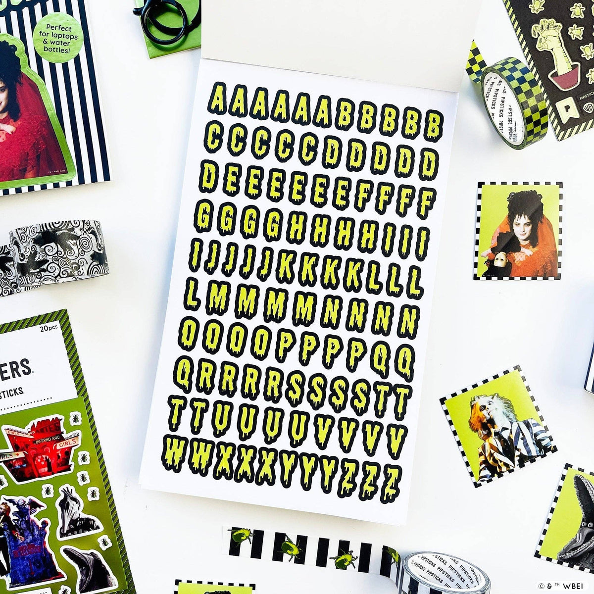 Beetlejuice Junk Journal Sticker Book Pipsticks