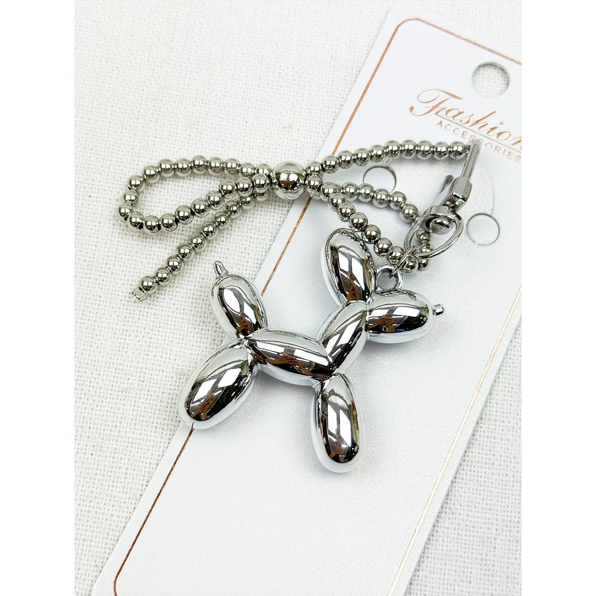 Metallic Puppy Theme Keychain