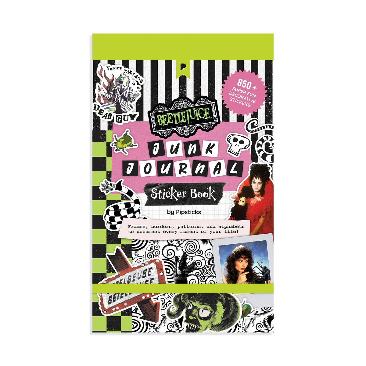 Beetlejuice Junk Journal Sticker Book Pipsticks