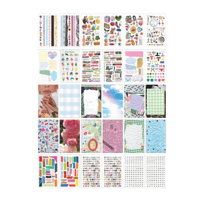 Haricot Vert Dreamworld Junk Journal Sticker Book Pipsticks