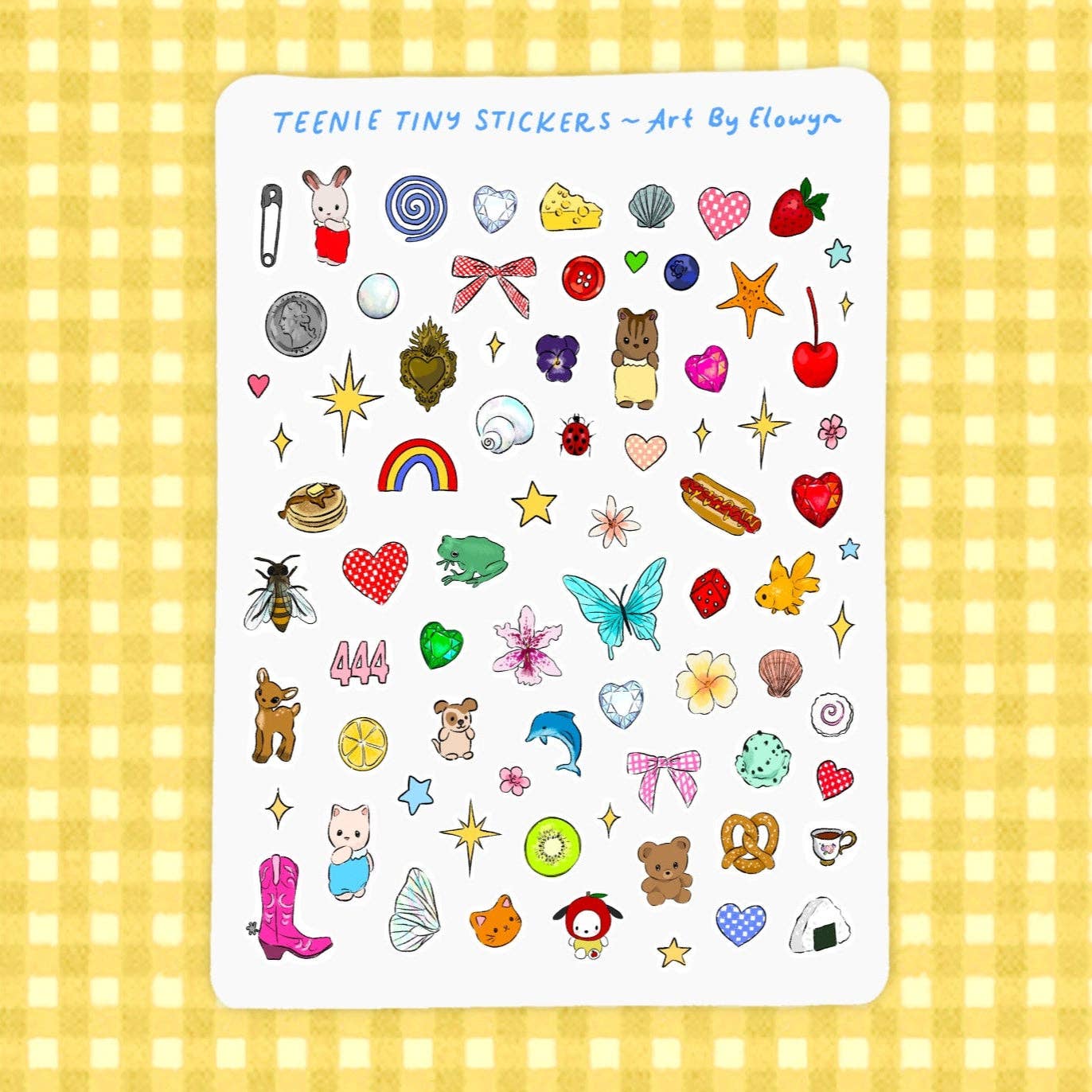 Teenie Tiny Stickers Sheet by Elowyn Makes Art