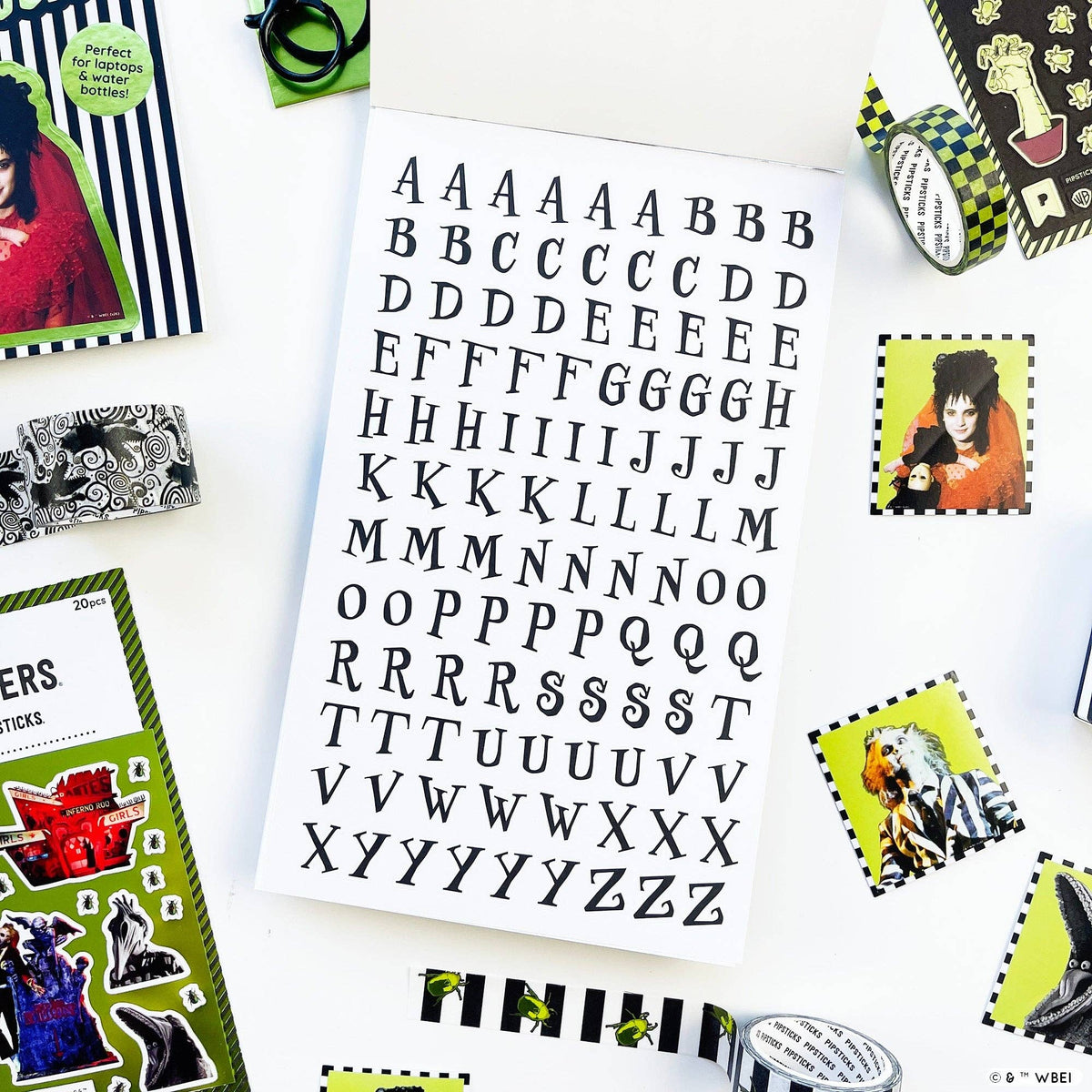 Beetlejuice Junk Journal Sticker Book Pipsticks