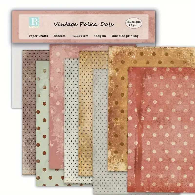 Vintage Polka Dot Charm Papers