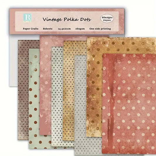 Vintage Polka Dot Charm Papers