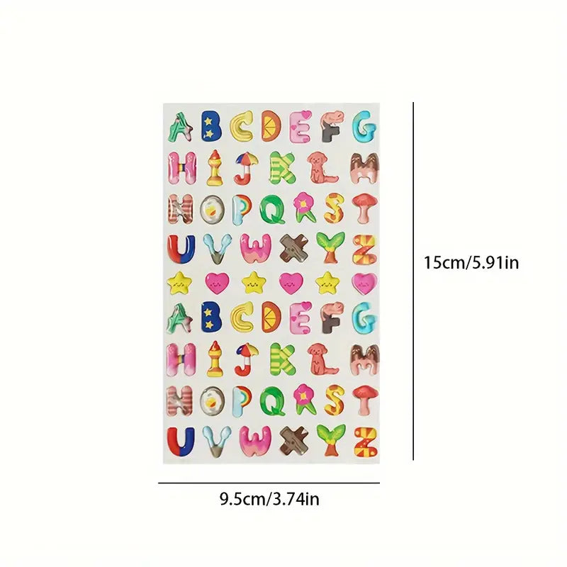 Cartoon Letter Stickers