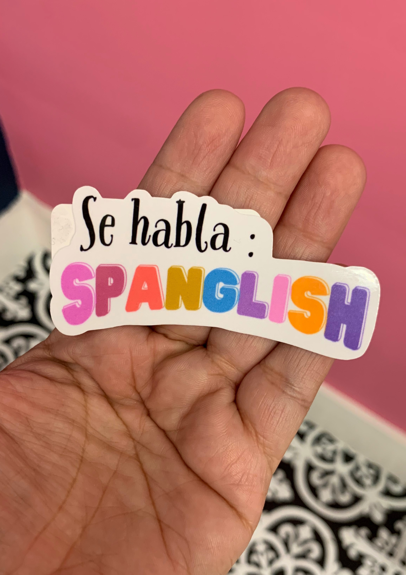 Se habla spanglish latina vinyl sticker