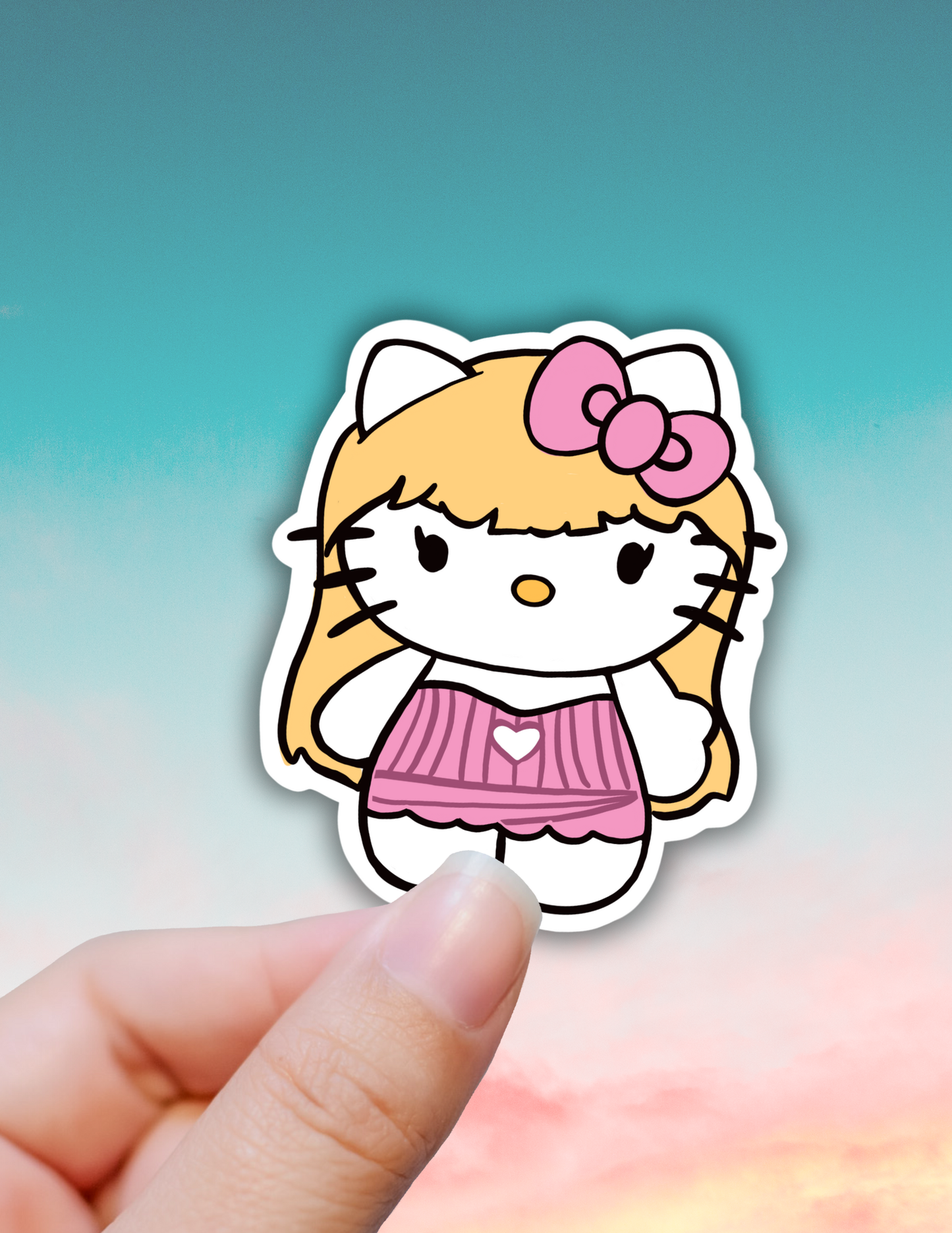 Sabrina Carpenter Hello kitty laptop decal