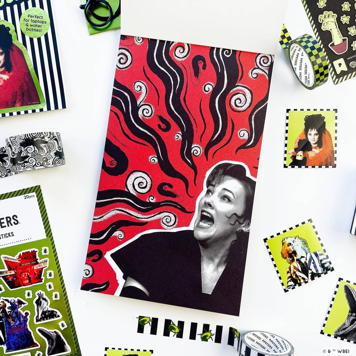 Beetlejuice Junk Journal Sticker Book Pipsticks