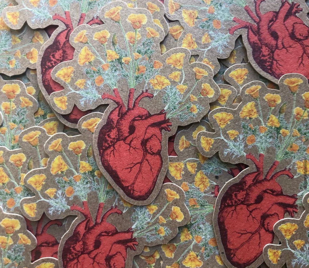 California (Poppy) Love Sticker