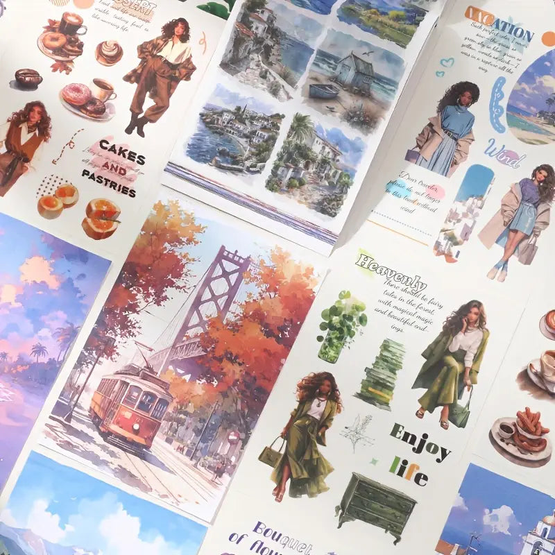 Leisure Time Coffee Sticker Book